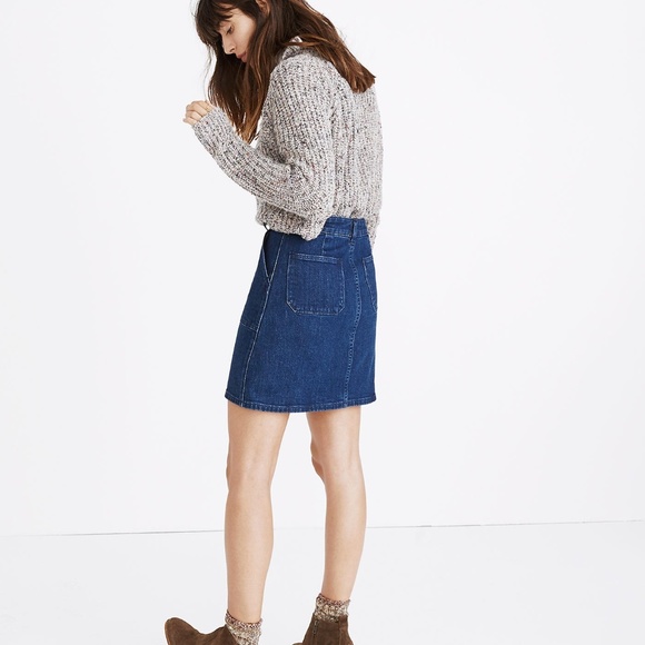 Madewell Denim Utility Zip Skirt / 28 - Picture 2 of 8